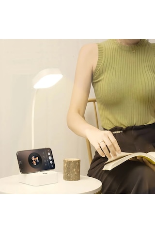 Yeşil Şarjlı Masa Lambası Dokunmatik 20 Led Kademeli