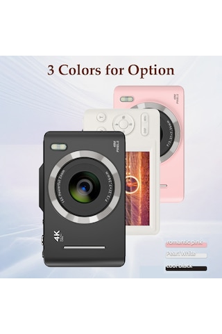 4k Dijital Kamera Taşınabilir Dijital Video Kamera 48mp 2.8 İnç Ips Ekran16x Zoom