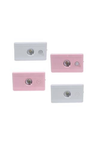 Yifomall Usb Şarjlı Manyetik Led Gece Lambası - Vücut Algılama, Isınık Işık, Yatak Odası/ Dolap Için, Pembe Gelişmiş Lens Pembe