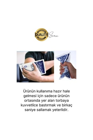 3 Adet Tek Kullanımlık Anında Hazır Soğuk Kompres Ped Buz Torbası Acil I Lk Yardım Paketi Terapi