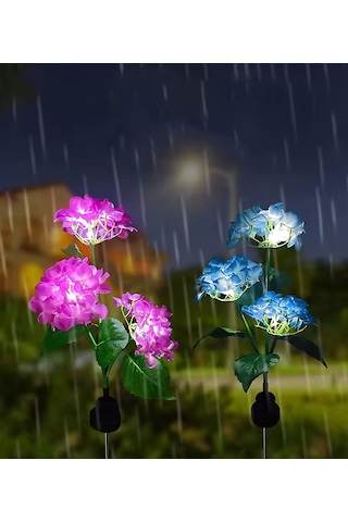 Solar Led Işıklı Bahçe Çiçeği Lambası Su Geçirmez Dekoratif Peyzaj Aydınlatma Rastgele