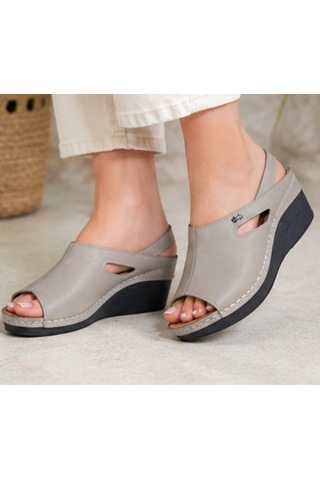 N Napa Shoe Np.1001.gri Deri Terlik