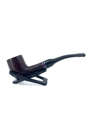 Dapper Half Bent Billiard Briar Gül Kökü 9 Mm Filtreli El Yapımı Pipo - 2645