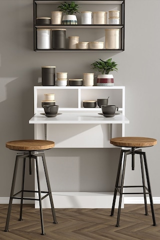 Decormet Bracked Çok Fonksiyonlu Masa Beyaz beyaz