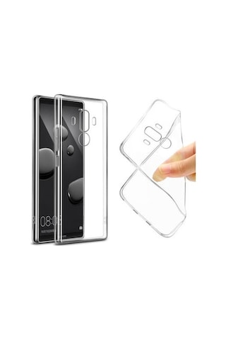 Huawei Mate 10 Pro İle Uyumlu Kılıf Şeffaf Kamera Korumalı Esnek Silikon Telefon Kılıfı Kapak