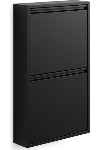 İkili 2'li Metal Ayakkabılık Premium Siyah Siyah