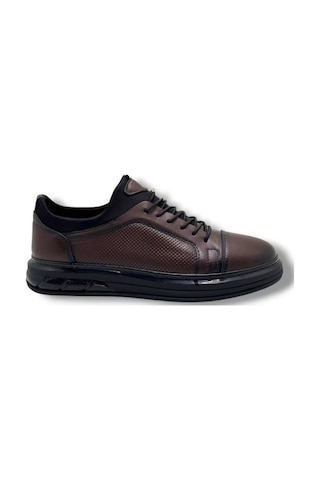 Hidayet Özel 1228-26 Hakiki Deri Streçli Slip On Anatomik Erkek Ayakkabı Kahverengi