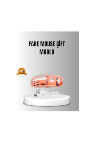 Çift Modlu Kablosuz Bluetooth 5.0 + 2.4ghz Mouse 3 Cihaz Bağlantılı, Hızlı Geçiş Düğmeli Najmaddin