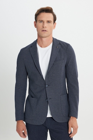 Ac&co Erkek Lacı Slim Fit Dar Kesim Mono Yaka Desenli Torba Cepli Ceket