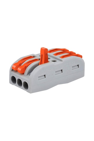 Hızlı Kablo Ekleme Aparatı - Üçlü Kablo Birleştirici - 25 Adet