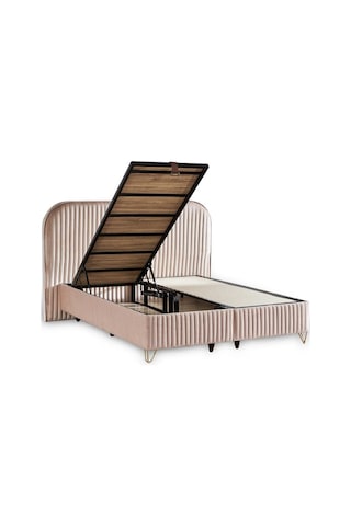Line Visco Lüks Baza Ve Başlık Seti 150x200 Cm Çift Kişilik Baza Ve Başlık Takımı Krem Babyface