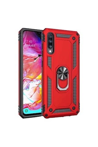 Smcase Samsung Galaxy Uyumlu A70 Kılıf Vega Yüzüklü Tank Kapak