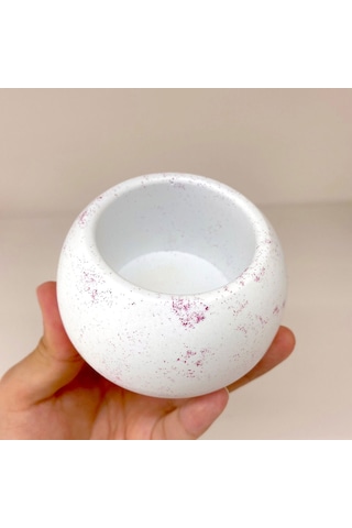 Epoksi Yuvarlak Beton Saksı Ve Mumluk Silikon Kalıbı 10.2x7.3