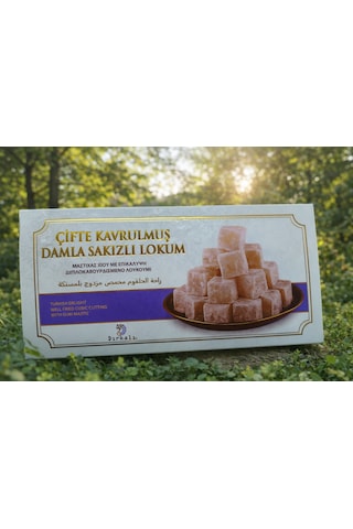 Dırkalı Çifte Kavrulmuş Damla Sakızlı Lokum 250 G