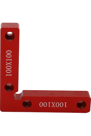 Maiyame Alüminyum Allyumun 90 Derece Konumlandırma Açı Çizgisi, 100x100mm Hassas Tahta Ve Metal İşi İçin Dik Açı Tespit Aracı