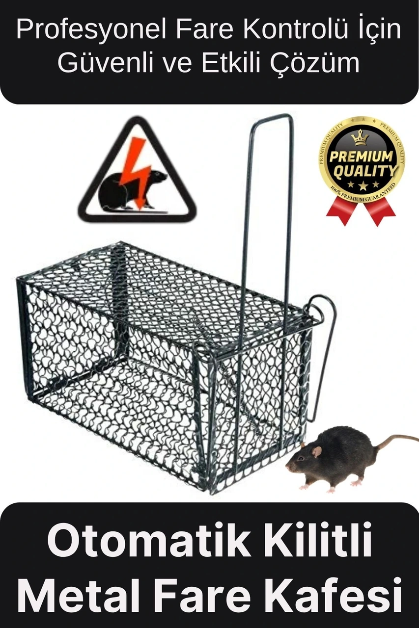Özel Üretim Etkili Pratik Güvenli Hayvan Kemirgen Kontrolü Yaylı Otomatik Kilitli Metal Fare Kafesi