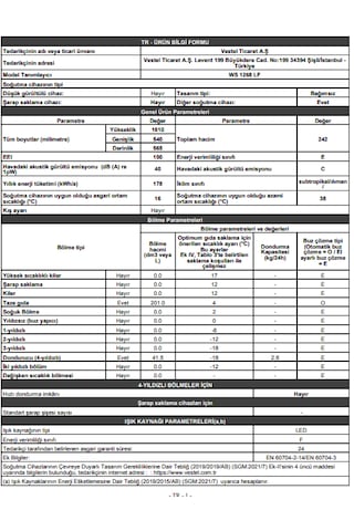 Windsor WS 1268 LF Low-Frost Statik Buzdolabı