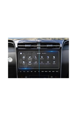 Hyundai Tucson Uyumlu 10.25 İnç Multimedya Araç Ekran Koruyucu 2021 9h Nano Kırılmaz Şeffaf
