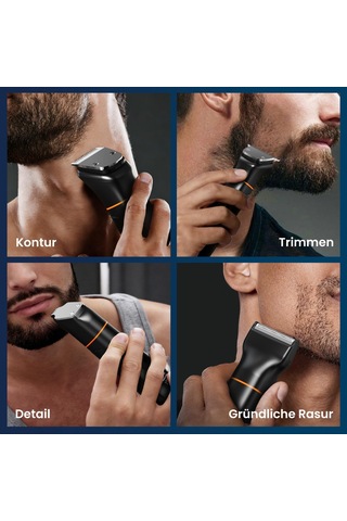 Maxgroom 6'sı 1 Arada Sakal Kesme Makinesi, Manyetik Kesme Üniteli Erkek Elektrikli Sakal Kesme Makinesi, 120 Dakika Pil Ömrü, Sakal Kesme Makinesi, Ipx6 Su Geçirmez Sakal Tıraş Makinesi, Temizlemesi Kolay, Type-c