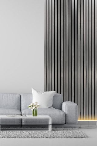 Mdf Ahşap Akustik Duvar Paneli 60x275 Cm - Silver Pvc 60x275