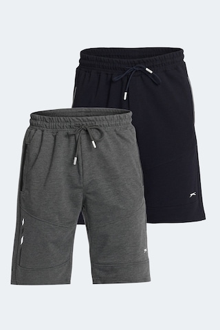 Slazenger Nasım 2 Li Set Erkek Şort Lacivert - Koyu Gri