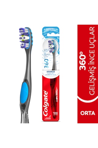 Colgate 360° Advanced Gelişmiş 4 Bölgede Etkili Temizlik Diş Fırçası Medium
