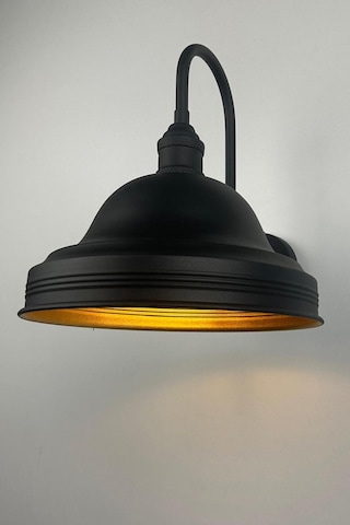 Tavro Siyah Renk Aplik Tekli Duvar Lambası Salon Koridor Restoran Dekoratif Aplikleri Siyah