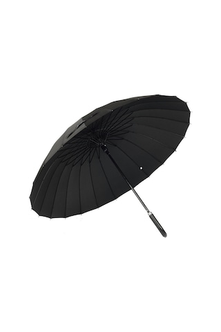 Marlux Baston 24 Fiber Tel Hakiki Deri Saplı Ultra Premium Protokol Şemsiye M21mar1024r001 - Siyah