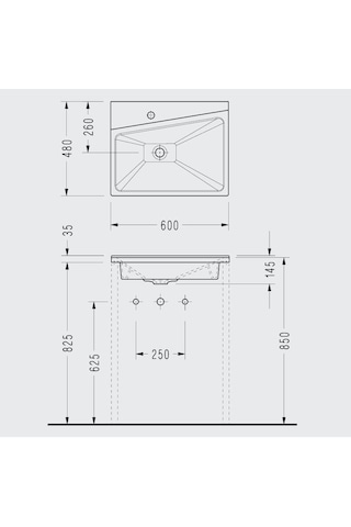 Serel - 4life Lavabo Beyaz 48x60 Cm - Fl01txs110ab- Diğer