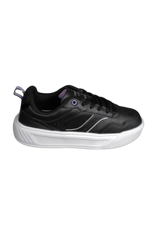 Kinetix Kadın Siyah Pembe Cilt Kalın Taban Sneaker Spor Ayakkabı 001