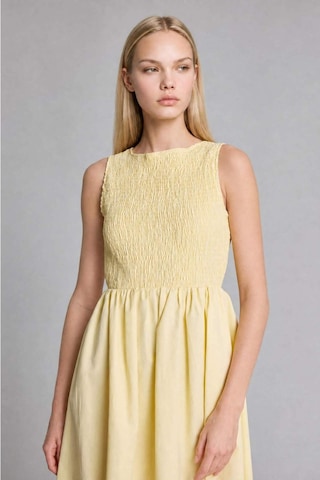 Defacto Bisiklet Yaka Cotton Kolsuz Açık Sarı Mıdı Elbise H8429ax26smyl450 Sarı-yl450