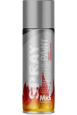 Mxs Isıya Dayanıklı Sprey Boya Gümüş Renk 400ml