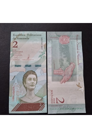 Escoines Koleksiyon 3996368f6b863e7679 2018 Venezuela 2 Bolivar Çil Kağıt Para