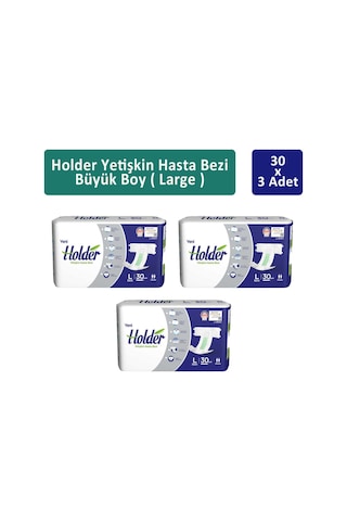 Holder Yetişkin Hasta Bezi Büyük Boy L 3 x 30'lu