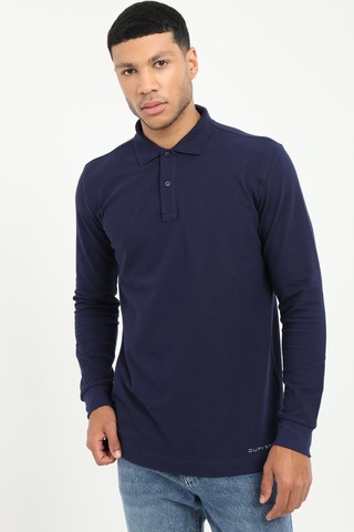 Dufy Erkek Regular Fit Polo Yaka Lacivert Sweatshirt-25493