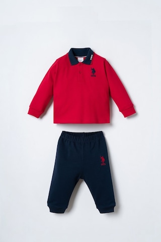 U.S. Polo Assn. Erkek Bebek Kırmızı Uzun Kol Pijama Takım Usb3196-c-v3 Usb3196-c-v3