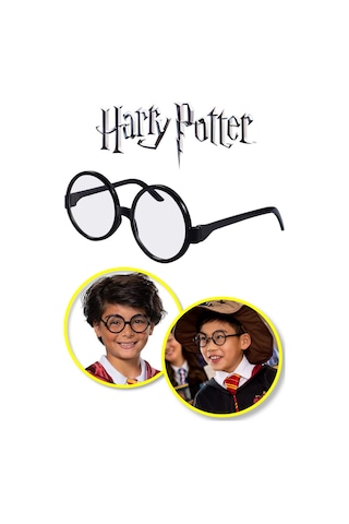 Harry Potter Gryffindor Figür Kostüm Aksesuarı Çocuk Boy Gözlük Siyah Çerçeveli 6 Yaş +
