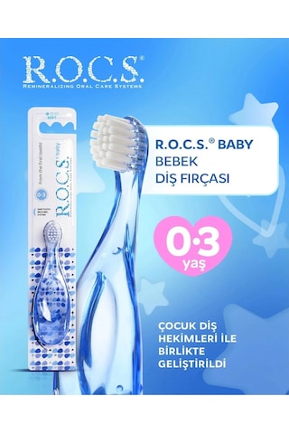 R.o.c.s. Baby 0-3 Yaş Bebek Diş Fırçası Mavi