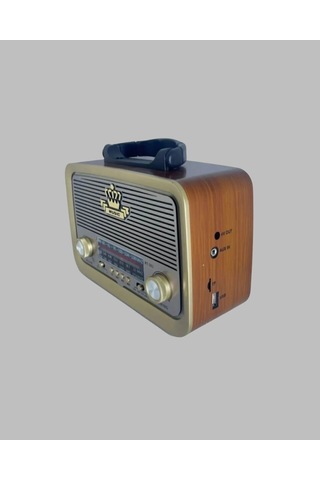 Northcity Taşınabilir Nostalji Radyo Bluetooth Usb Aux Girişli Ahşap Tasarım Modern Estetik Ve Klasik Ses