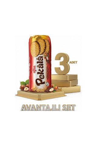 Afia Pekala Kakaolu Fındık Kremalı Sandviç Bisküvi 3x200 Gr