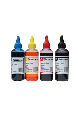 Mettzchrom Mürekkep Canon Uyumlu Mürekkep Seti 4x100 ml