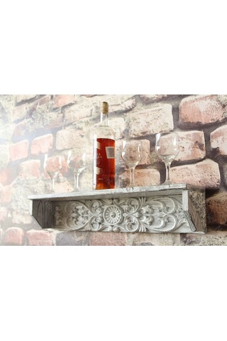 Neiwel Vintage Doa Eskitme Beyaz Bar Raf