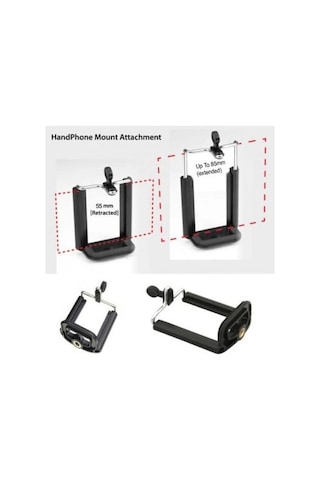 Özel Üretim Profesyonel Universal Stand Klips Tutucu Adaptör Cep Telefonu Tripod Bağlantı Aparatıcep