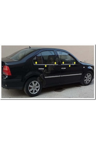 Db Chrome Vw Bora Cam Çıtası Nikelajı 1998-2004 4 Parça  P.Çelik
