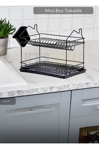 Jet's Home Mini Boy Bulas Iklık Tezgah U Stu Tabaklık Bpa Free Bulas Ik Sepeti Siyah 23x33x25 siyah