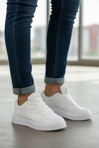 Slazenger Beyaz Bağcıklı Cilt Hafif Esnek Unisex Spor Ayakkabı Energy G Beyaz