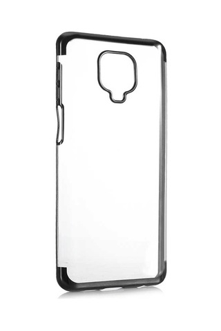 Xiaomi Redmi Note 9 Pro Kılıf İnce Köşeleri Renkli Şeffaf Silikon Siyah