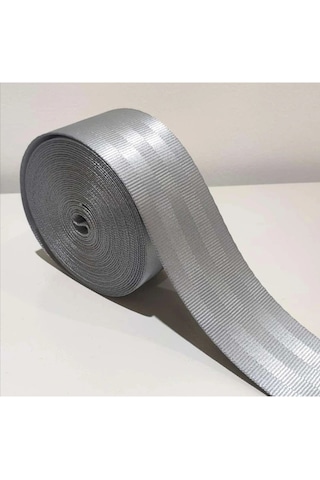 Renkli Emniyet Kemeri Şeritli 3 Metre 1 Kemer İçin Gri