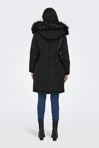 Only Kapüşonlu Siyah Kadın Kaban 15295396 001