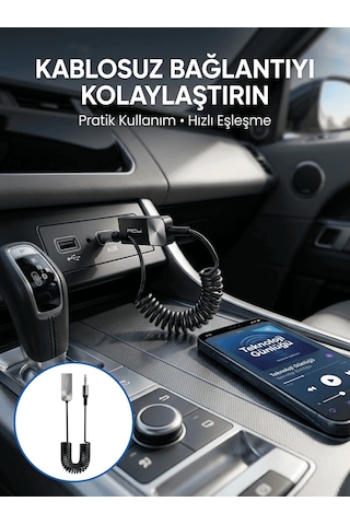 Kablosuz Bluetooth Adaptör, Aux Girişli Cihazlar İçin